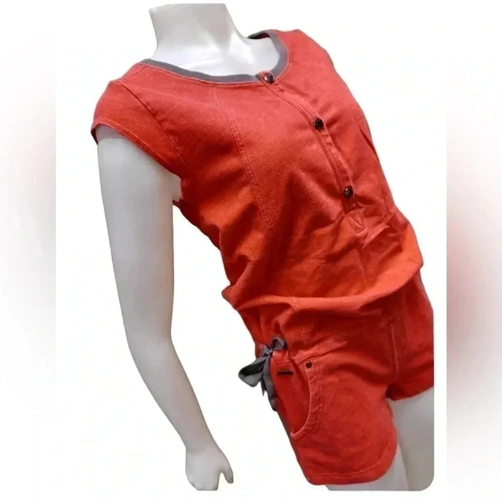 Lole Coral & Grey Sleeveless Romper Size Small - Picture 2 of 9